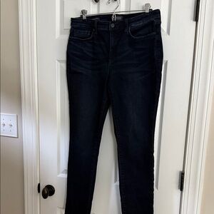 NYDJ Women's Midnight Blue Alena Legging/jeans Size 12P EUC